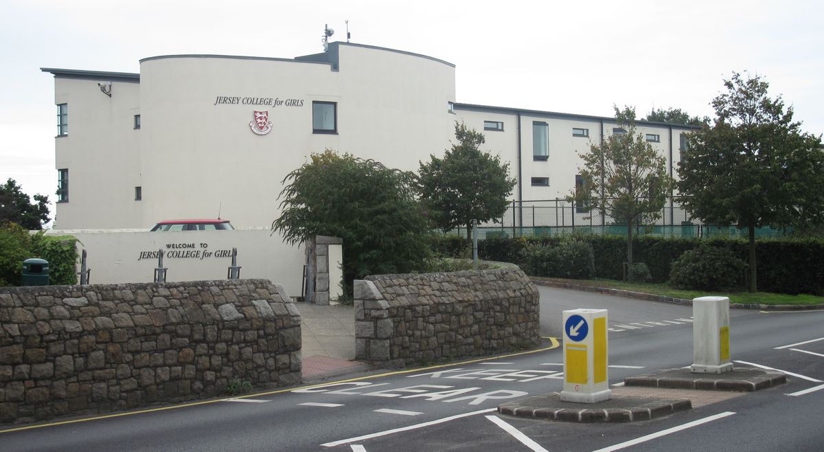 The main building of Jersey College for Girls in St Saviour, Jersey, Channel Islands.